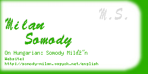 milan somody business card